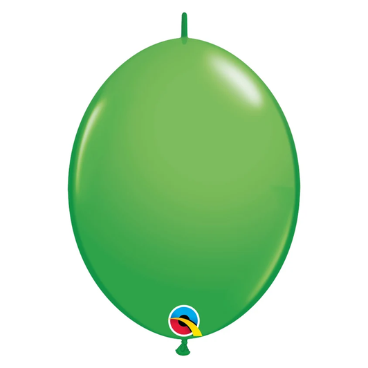 Fashion Spring Green 6 inch Quick Link latex balloon with linking points for balloon structures.