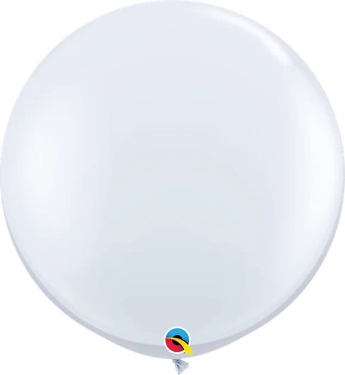 Jewel Diamond Clear 36 inch round latex balloon.