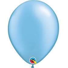 Pastel Pearl Azure 5 inch round latex balloon with a soft pearlescent finish.