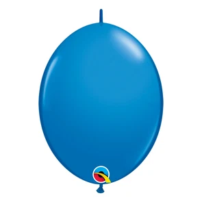 Standard Dark Blue 6 inch Quick Link latex balloon with linking points for balloon structures.