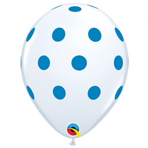 11 inch printed latex balloons featuring a Big Polka Dots design.