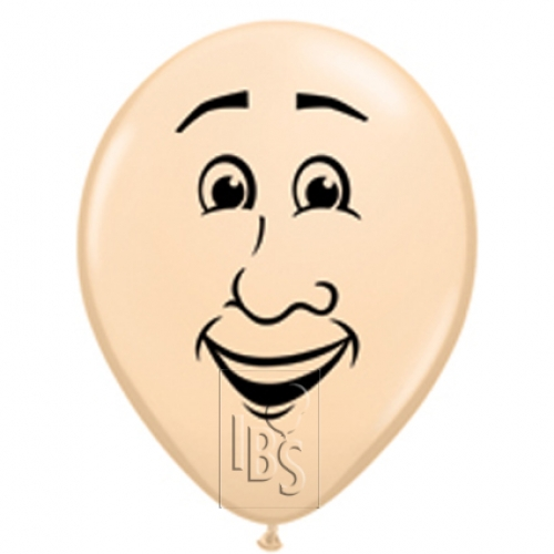 16 inch Beige printed latex balloons featuring a man's face design.