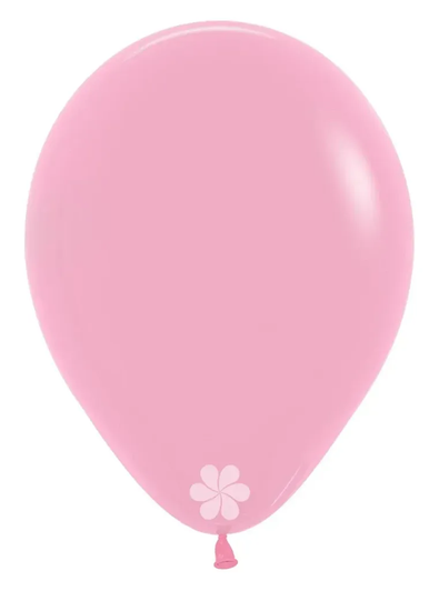 12 inch round latex balloons in Fashion Pink.