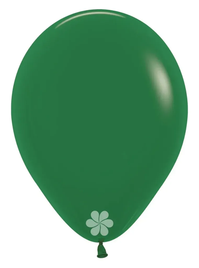 12 inch round latex balloons in Fashion Forest Green.