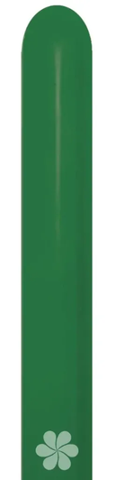 360 modelling latex balloons in Fashion Forest Green.