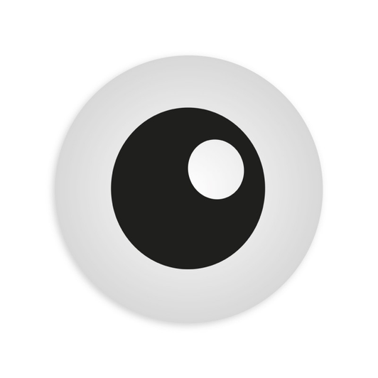 5 inch round latex balloon featuring an Eyeball print.