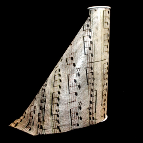 music notes decorative fabric 30cm x 500cm balloon décor gift wrapping event styling
