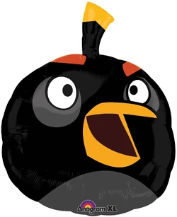 24 inch foil balloon featuring the Black Bird from Angry Birds.