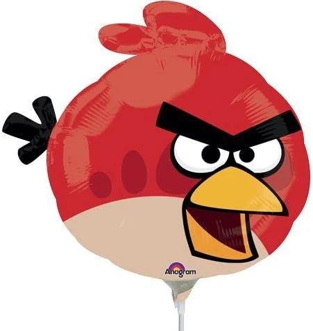 23 inch foil balloon featuring the Red Bird from Angry Birds.