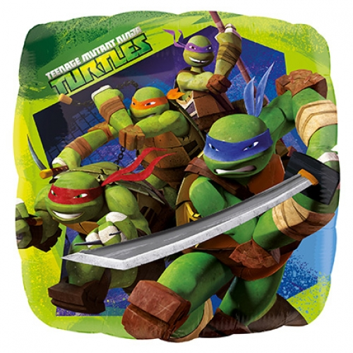 18 inch foil balloon featuring Teenage Mutant Ninja Turtles characters.