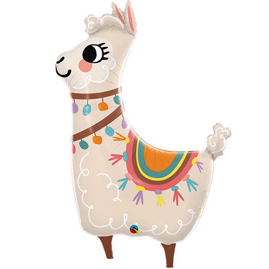45 inch foil balloon featuring a colourful Loveable Llama design.