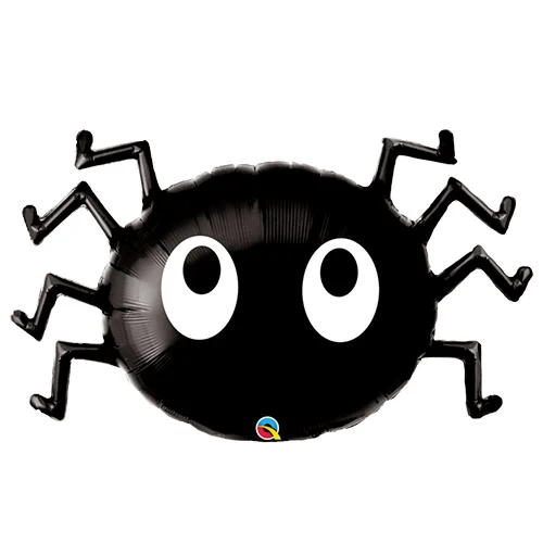 39 inch foil balloon featuring a large black Spider design.