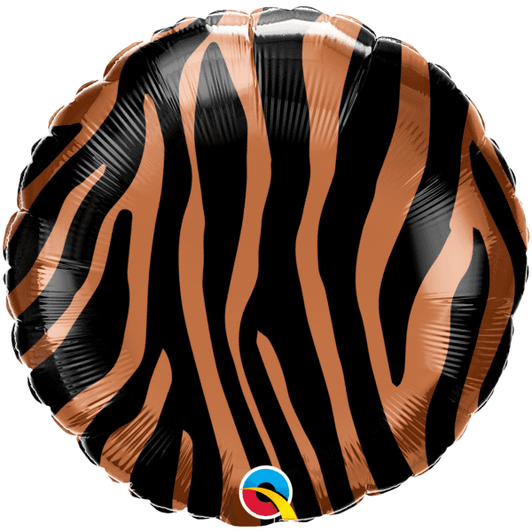 qualatex brown and black zebra print microfoil balloon 18 inch safari themed animal print foil balloon