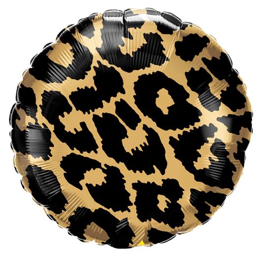 qualatex brown leopard print microfoil balloon 18 inch animal print foil balloon for safari themed parties