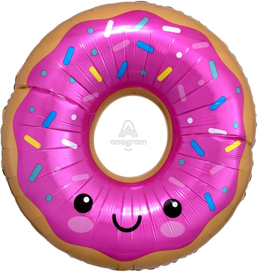 27 inch SuperShape foil balloon featuring a colourful Donut design.