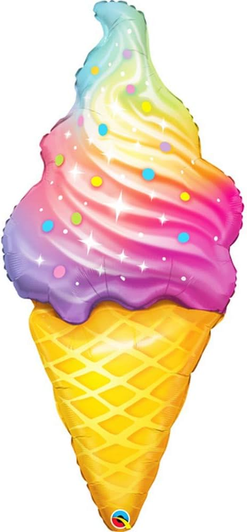 45 inch foil balloon featuring a colourful Ice Cream cone design.