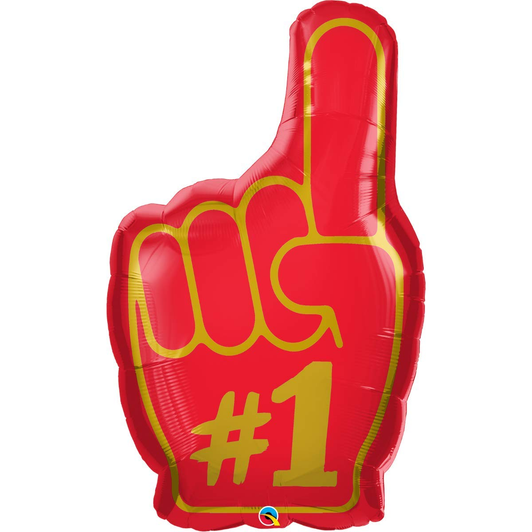 37 inch foil balloon featuring a red #1 Foam Finger design.