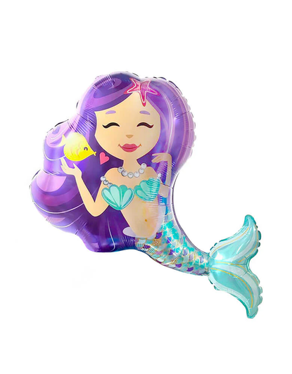 45 inch foil balloon featuring a colourful Enchanting Mermaid design.