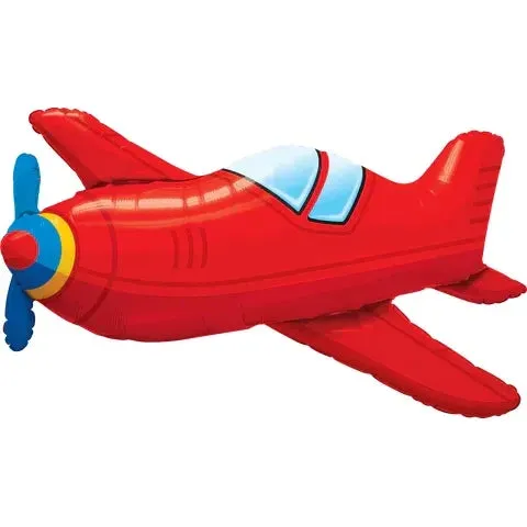 35 inch foil balloon featuring a colourful Airplane design.