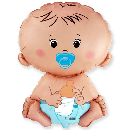 26 inch foil balloon featuring a Baby Boy character design.