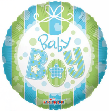 36 inch baby bottle-shaped foil balloon featuring an It's a Boy design.