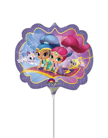 27 inch foil balloon featuring a Shimmer and Shine character design.