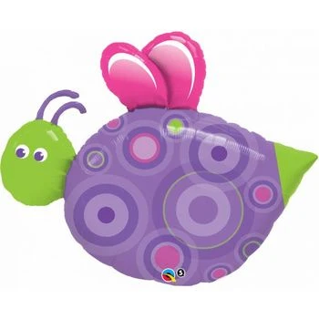 39 inch purple butterfly shaped foil balloon.