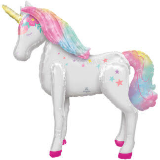 46 inch AirWalker foil balloon featuring a colourful Unicorn design.