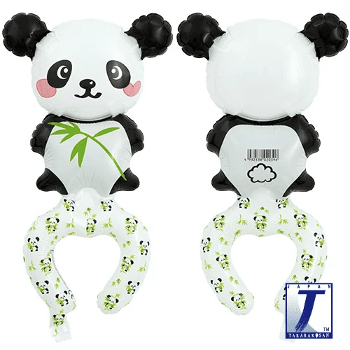 Charming Panda Wrap Around Friends air-filled foil balloon designed to fit around a child’s arm as a fun wearable balloon.