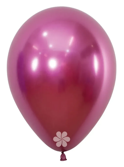 12 inch round latex balloons in Reflex Fuchsia.