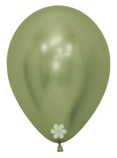 12 inch round latex balloons in Reflex Lime Green.