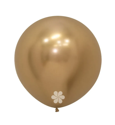 24 inch round latex balloons in Reflex Gold.