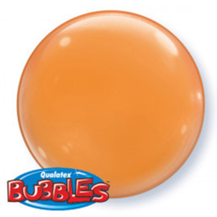Qualatex Orange Solid Colour Bubble balloon 15 inch / 37 cm