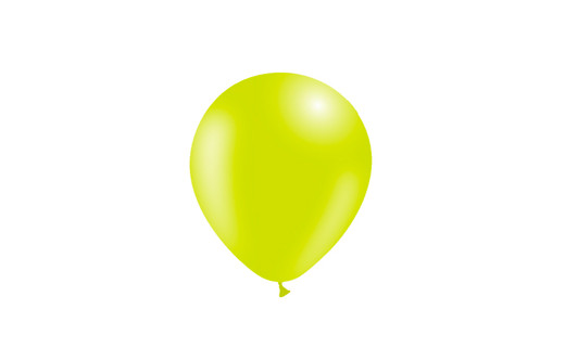 5 inch round latex balloons in Standard Lime Green.