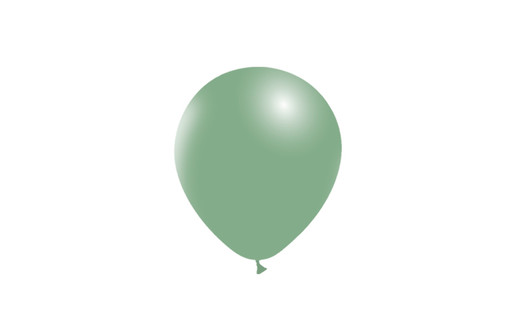 5 inch round latex balloons in Vintage Green.