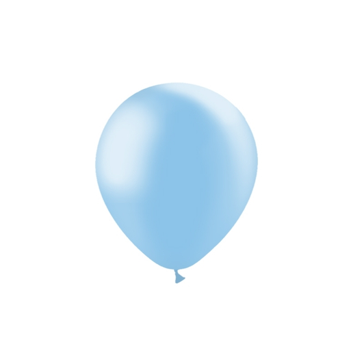 12 inch Metallic round latex balloons in Light Blue.