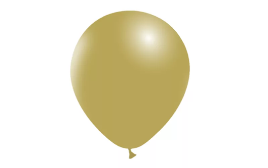 12 inch round latex balloons in Vintage Mustard.