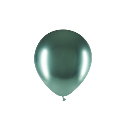 12 inch Brilliant round latex balloons in Green.