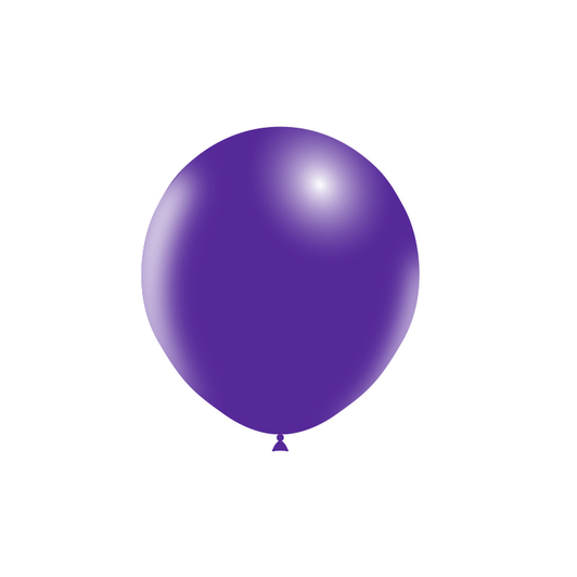 18 inch round latex balloons in Standard Purple.