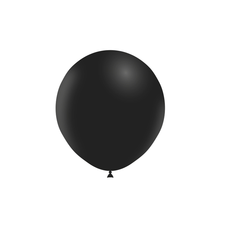 Round Latex Balloon Standard Black 18 inch - 10 pack