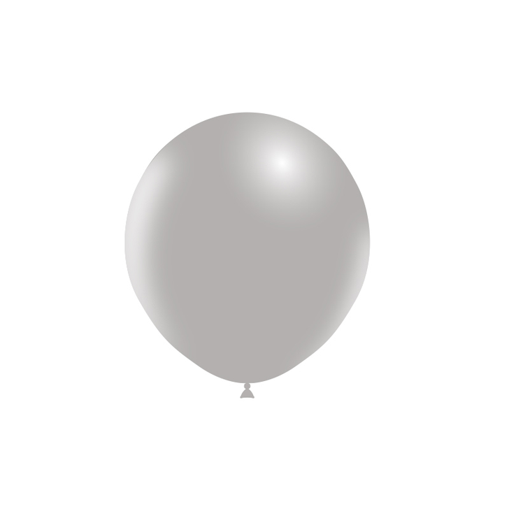 Round Latex Balloon Standard Grey 18 inch - 25 pack