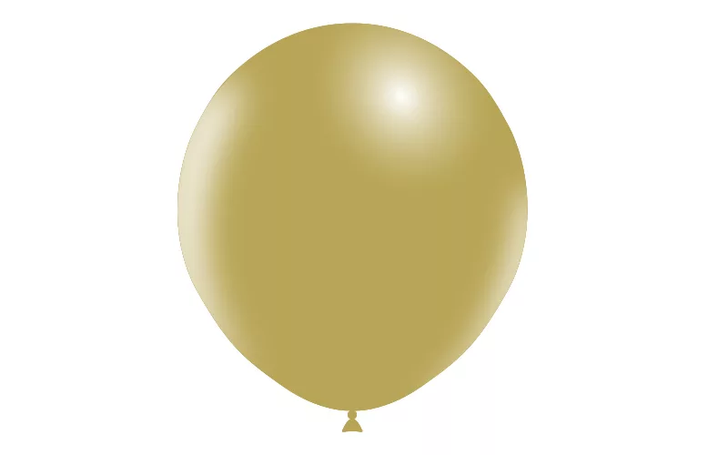 Round Latex Balloon Vintage Mustard 18 inch - 25 pack