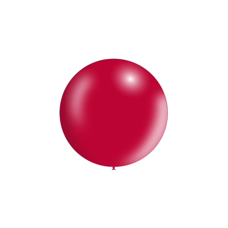 Round Latex Balloon Metallic Red 23 inch - 1 pack