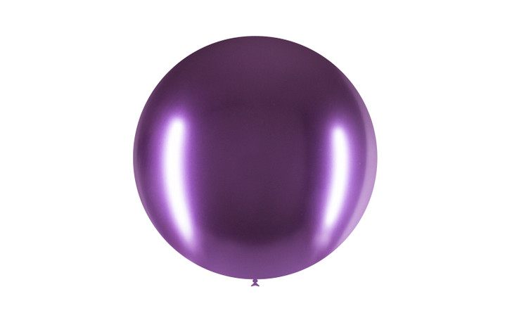 Round Latex Balloons Brilliant Purple 23 inch – 5 pack