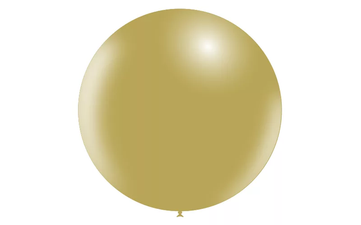 Round Latex Balloon Vintage Mustard 23 inch - 1 pack