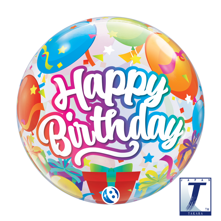 Bubble Balloon Birthday Surprise 22 inch - 1 pack