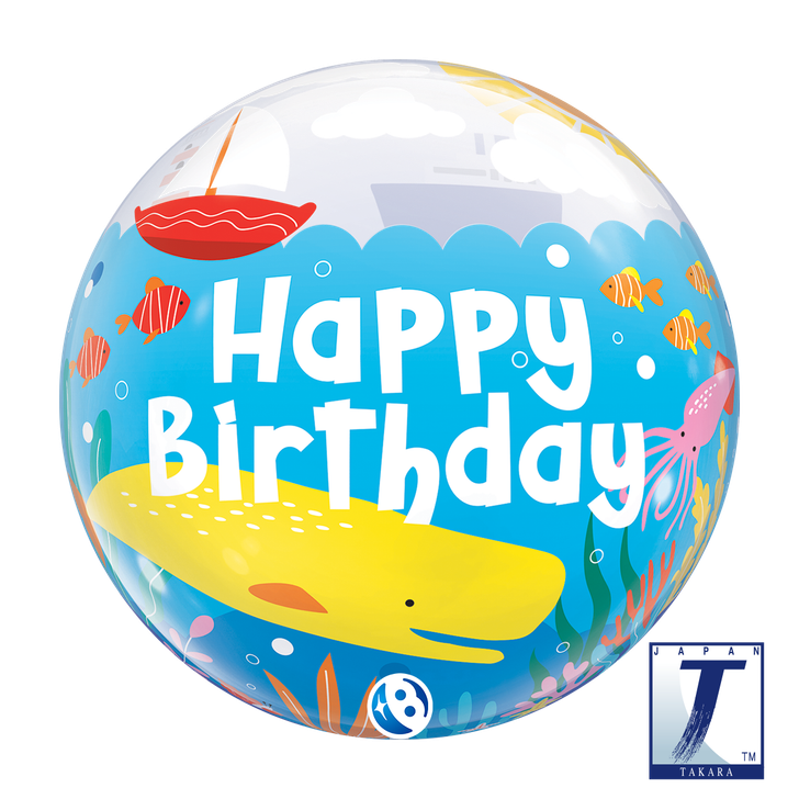 Bubble Balloon Birthday Maritime Fun 22 inch - 1 pack