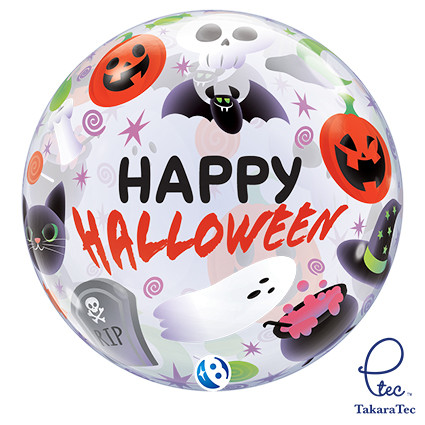 Single Bubble Balloon Everything Halloween 22"/55cm - 1pc