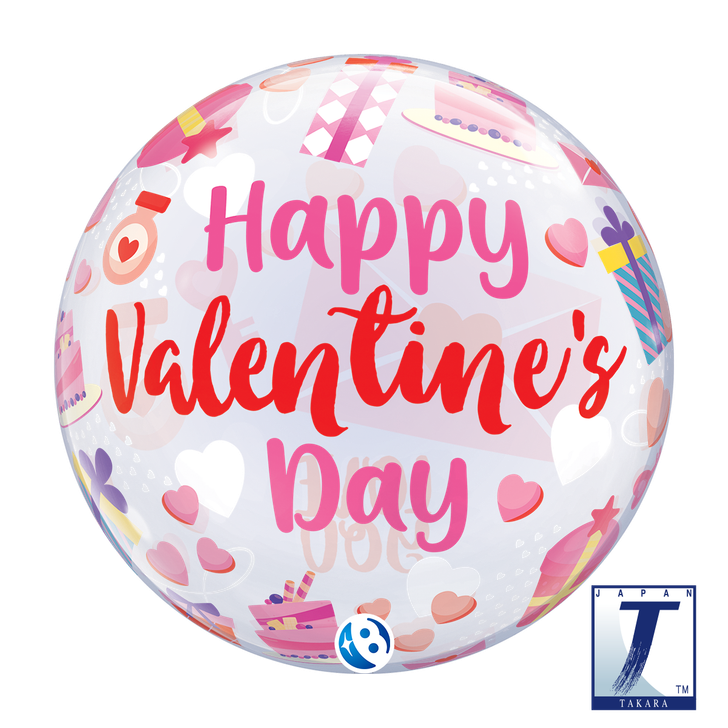 Bubble Balloon Everything Valentines 22 inch - 1 pack