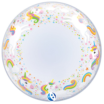 Bubble Balloon DecoBubble Unicorns & Rainbows 24 inch - 1 pack